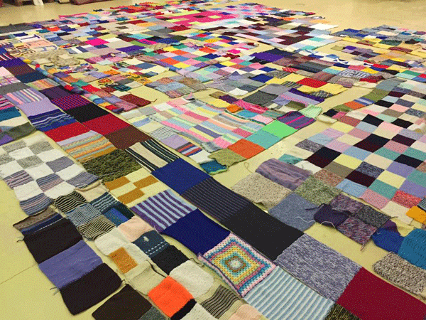 knitted squares